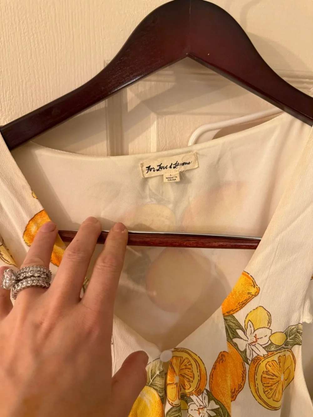 For Love & Lemons White Lemon-Print Maxi Dress - Picture 2 of 7